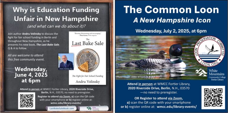 June and July Events Posters for the WMCC Library